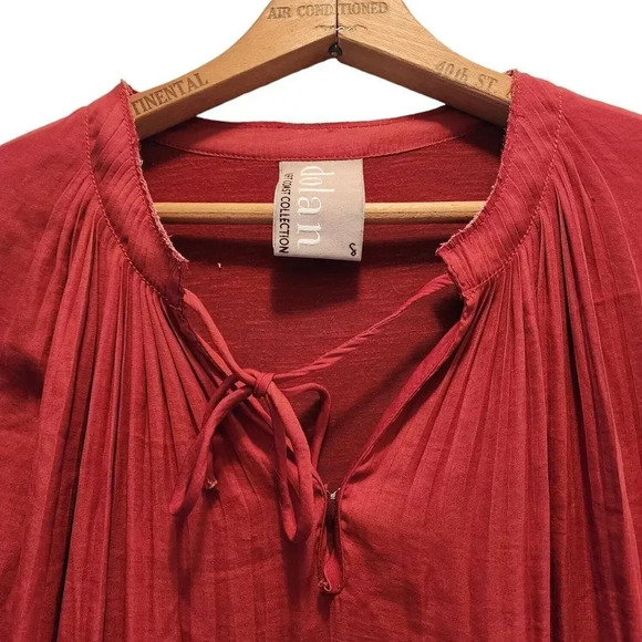 Anthropologie Dolan Blouse Top Women Small Left Coast Burnt Rust Orange Pullover - Picture 3 of 9